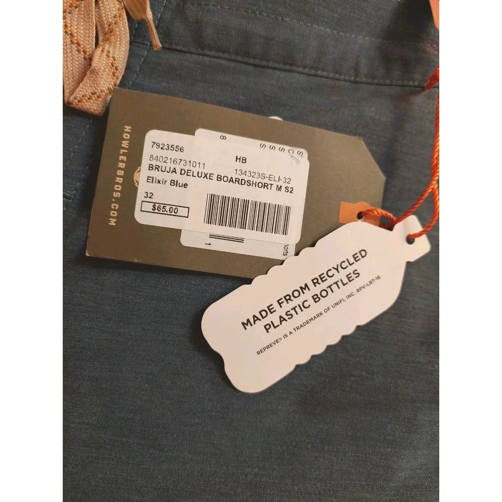 NEW! Howler Brothers Mens Bruja Deluxe Boardshorts Elixir Blue 32 Heed The Call! - Picture 6 of 14